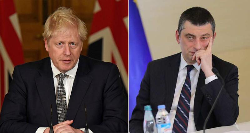 "ქედს ვიხრი თქვენი და თქვენი მთავრობის შეუპოვრობის წინაშე, რომელსაც იჩენთ რუსეთის ზეწოლისთვის წინააღმდეგობის გაწევაში" - რას წერს ბორის ჯონსონი გახარიას