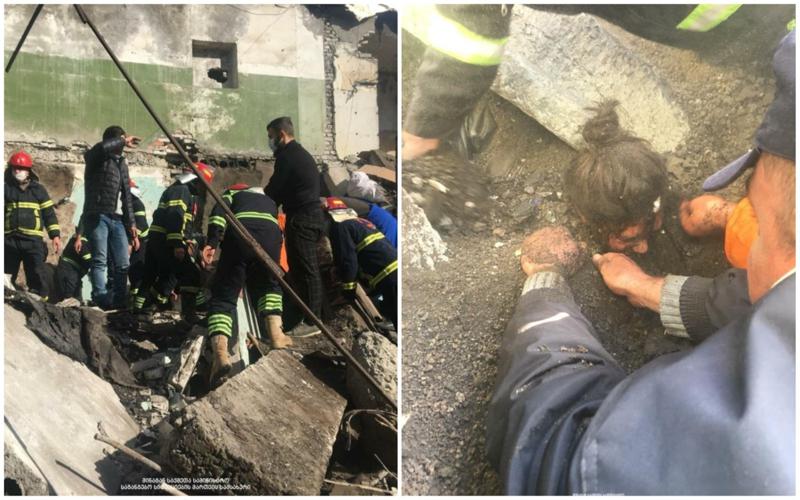 მაშველებმა ნანგრევებში მოყოლილი ბავშვი გადაარჩინეს - რა მოხდა ზუგდიდში? (ფოტო)