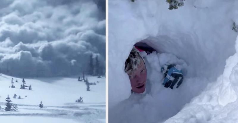 როგორ გადაურჩნენ ზვავს სასრიალოდ წასული მეგობრები - დრამატული კადრები იუტადან