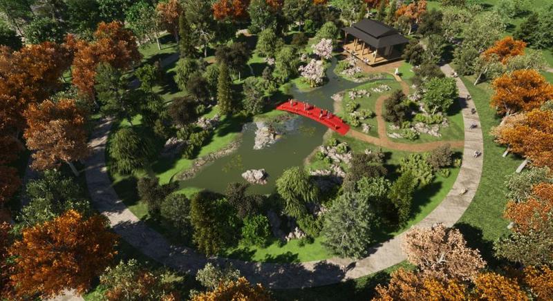 იაპონური და ფრანგული ბაღები, სივრცეები გართობისა და დასვენებისთვის - როგორი იქნება თბილისის ცენტრალური პარკი (ფოტოები)