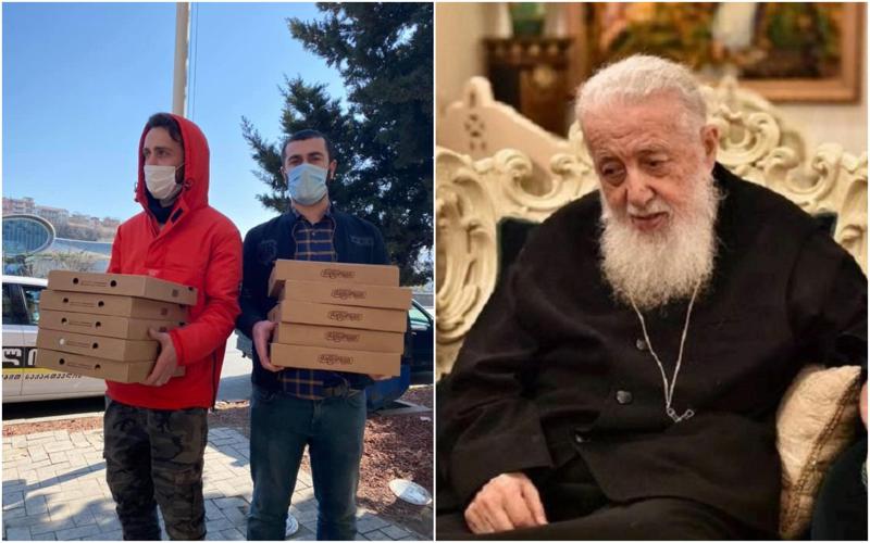 სანამ სინოდის სხდომა დასრულდებოდა, პატრიარქი მედიის წარმომადგენლებს, საკვებით გაუმასპინძლდა