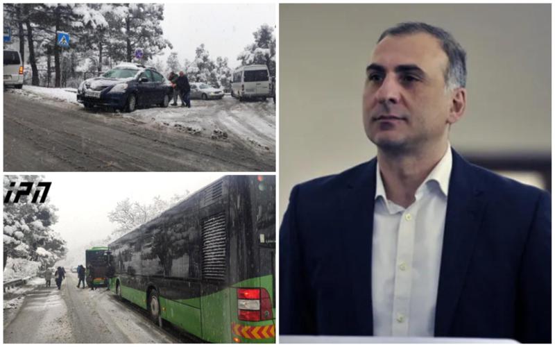 "პარალიზებულია მთელი საქართველო... ვიცოდით, რომ თოვლი იყო მოსალოდნელი, წინასწარ დაეყარათ მარილი" - ელისაშვილი