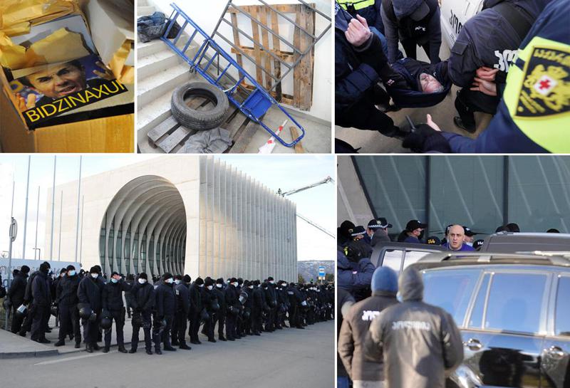 ნიკა მელიას დაკავების სპეცოპერაცია - ფოტორეპორტაჟი "ნაციონალური მოძრაობის" ოფისიდან