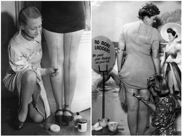 რატომ იხატავდნენ ქალები ფეხებზე სწორ ხაზებს მეორე მსოფლიო ომის დროს?