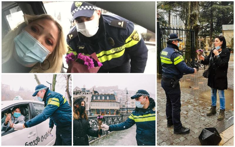 რას წერენ ქალბატონები, რომლებმაც საპატრულო პოლიციისგან საჩუქარი მიიღეს