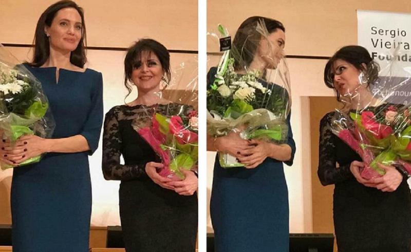 ანჯელინა ჯოლი და ელისო ბოლქვაძე - დეპუტატი ჰოლივუდის ვარსკვლავთან ერთად გადაღებულ ფოტოებს აქვეყნებს და "დაუვიწყარ საღამოს" იხსენებს