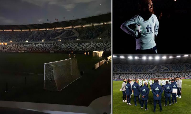 "დინამო არენაზე" ესპანეთის საფეხბურთო ნაკრების ვარჯიშის დროს, შუქი ჩაქრა - რა ფოტოებს და ვიდეოს აქვეყნებს სერხიო რამოსი