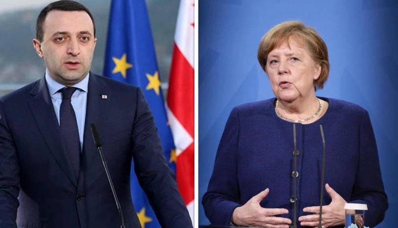 ანგელა მერკელი ირაკლი ღარიბაშვილს პრემიერ-მინისტრობას ულოცავს