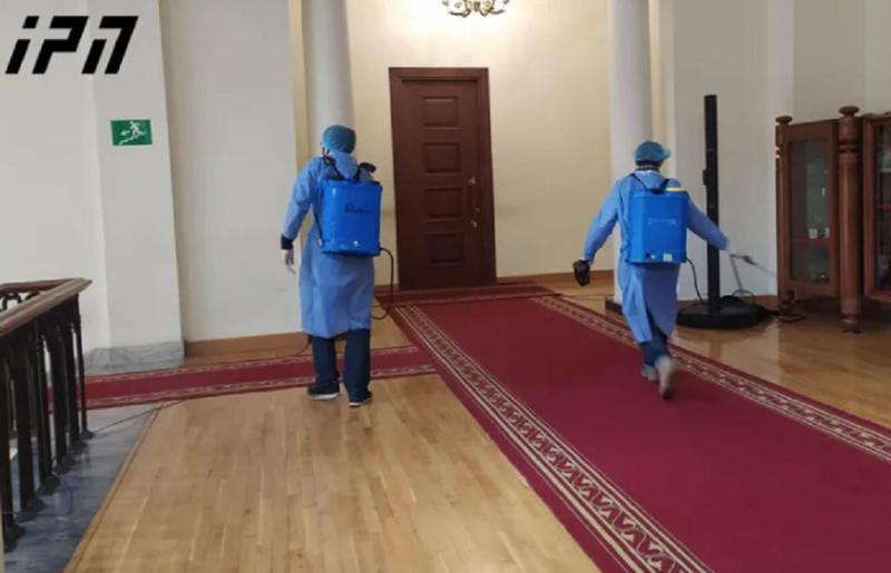 პარლამენტის შენობაში სადეზინფექციო სამუშაოები მიმდინარეობს