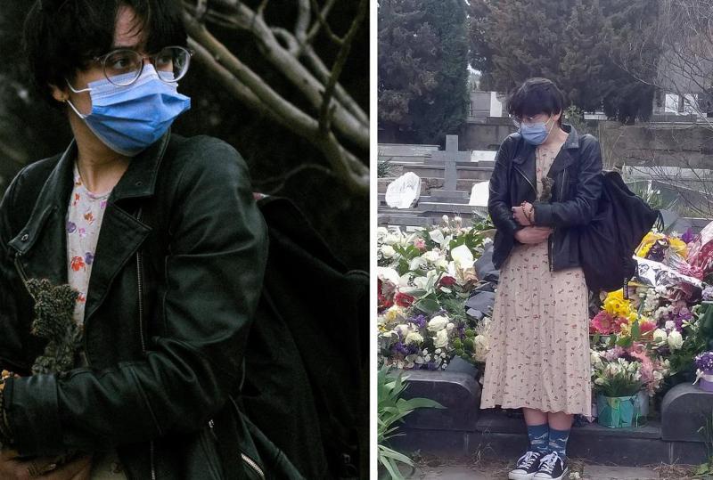 "ქუთაისიდან ჩამოვედი... ყველაზე უცნაური დღე იყო ჩემს ცხოვრებაში" - გოგონა დოჩანაშვილის დაკრძალვიდან, რომლის ფოტოც ინტერნეტჰიტად იქცა