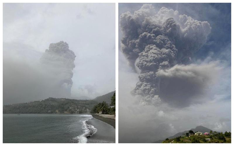 ფერფლით დაფარული სოფლები და ევაკუირებული მოსახლეობა - კარიბის ზღვაში მდებარე კუნძულზე უძველესი ვულკანი ამოიფრქვა