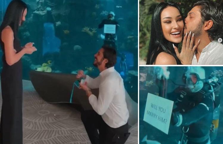 ბათუმელი "მონიკა ბელუჩი" დაინიშნა - ხელის თხოვნა აკვალანგისტის დახმარებით (+ფოტო და ვიდეო)