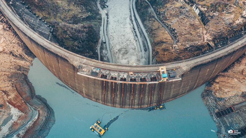 "ენგურჰესის უნიკალური კადრები, რომლის გადაღებაც ტექნიკური სამუშაოების დროს, მხოლოდ 15 წელში ერთხელაა შესაძლებელი" - 20 ფოტო
