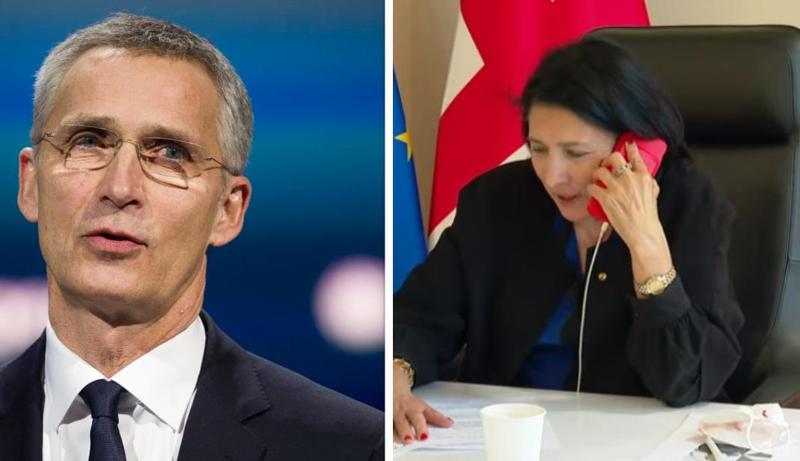 რაზე ისაუბრეს ზურაბიშვილმა და სტოლტერბერგმა სატელეფონო დიაგოლისას - პრეზიდენტი ნატო-ს გენერალურ მდივანთან საუბრის შესახებ "ტვიტერში" წერს