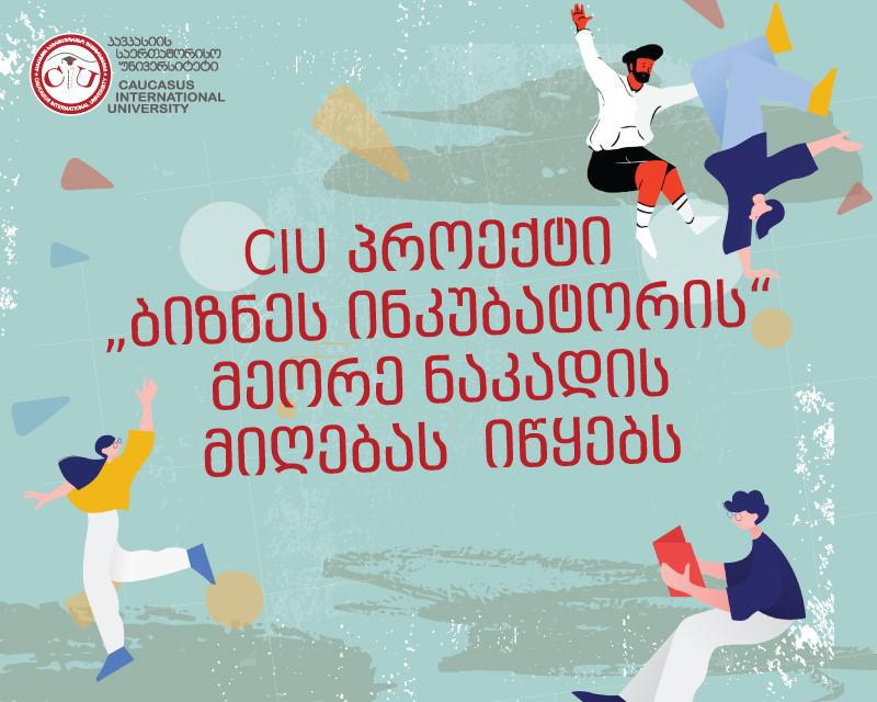 კავკასიის საერთაშორისო უნივერსიტეტი პროექტი  „ბიზნეს ინკუბატორის“ მეორე ნაკადის მიღებას  იწყებს