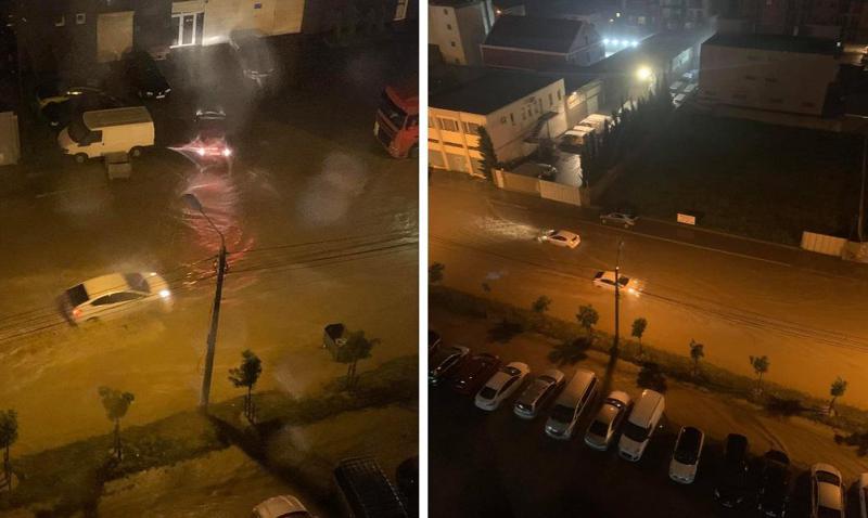 თბილისში, დიდ დიღომში უხვმა ნალექმა პრობლემები შექმნა - დატბორილია გზები: ფოტოები სოციალური ქსელიდან