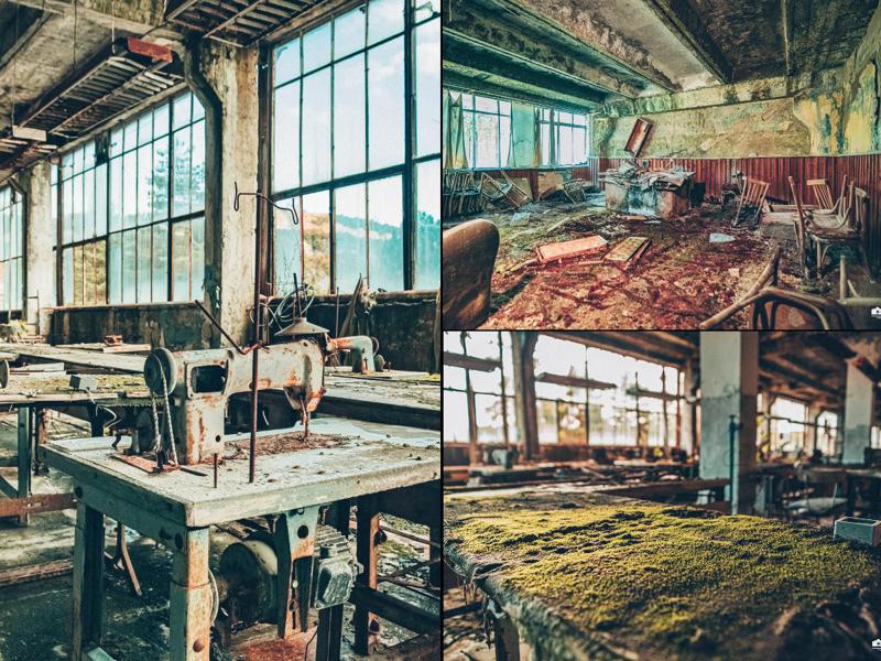 "მიტოვებული სამკერვალო ჭიათურაში" - ხავსმოდებული ინვენტარი და ადამიანების გარეშე დარჩენილი შენობა: დავით თაბაგარის ფოტოები