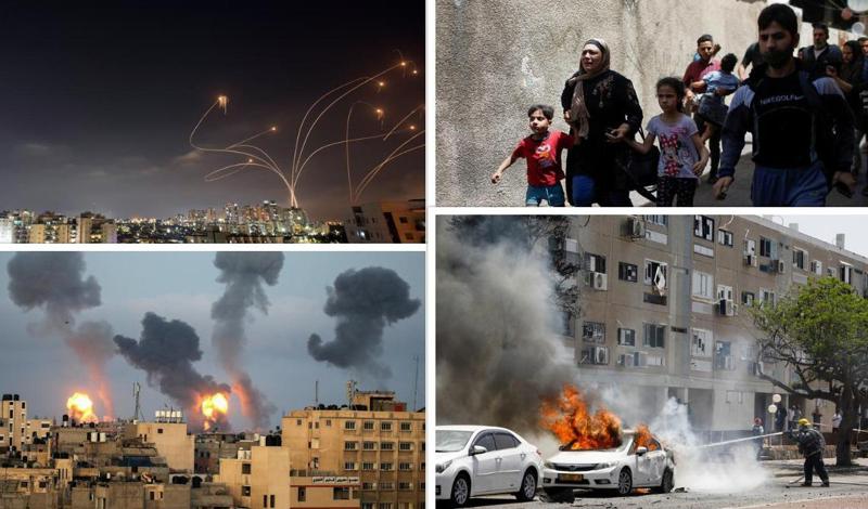 ფოტოებზე აღბეჭდილი ისრაელისა და ღაზის სექტორის შეიარაღებული კონფლიქტის ერთი ღამე, რომელსაც ათობით ადამიანი ემსხვერპლა