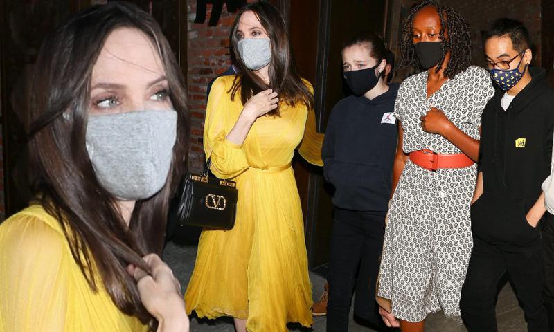 ყვითელი სადღესასწაულო კაბა და უარი "დეპრესიულ ცხოვრებას" - როგორ და ვისთან ერთად აღნიშნა ანჯელინა ჯოლიმ დაბადების დღე (ფოტოები)