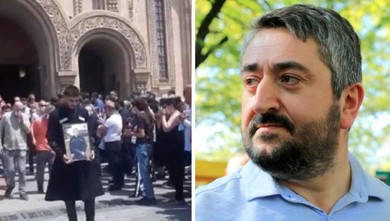 "ცხოვრების ბოლო აკორდი...ტკივილიანი ბოლო ტაში" - ზურა ბაკურაძე სამების ტაძრიდან მოქალაქეებმა უკანასკნელ გზაზე ტაშით გააცილეს