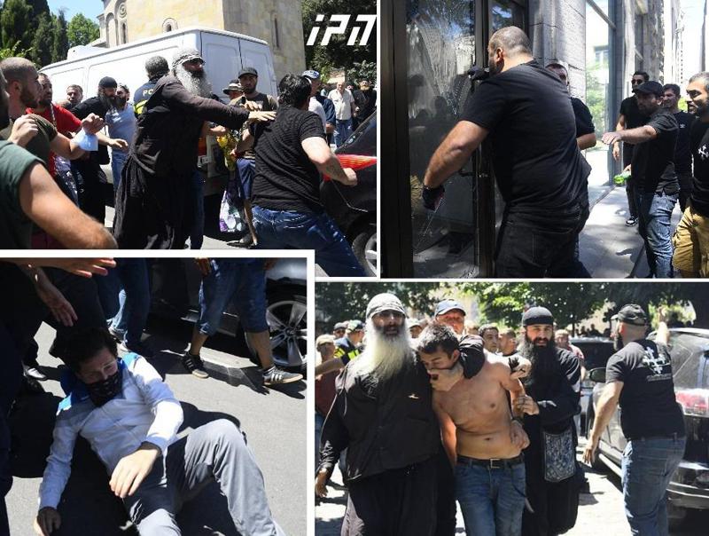 თავდასხმა მედიაზე, შეჭრა სხვის საკუთრებაში და უპრეცედენტო ძალადობა - ფოტორეპორტაჟი თბილისის ქუჩებიდან