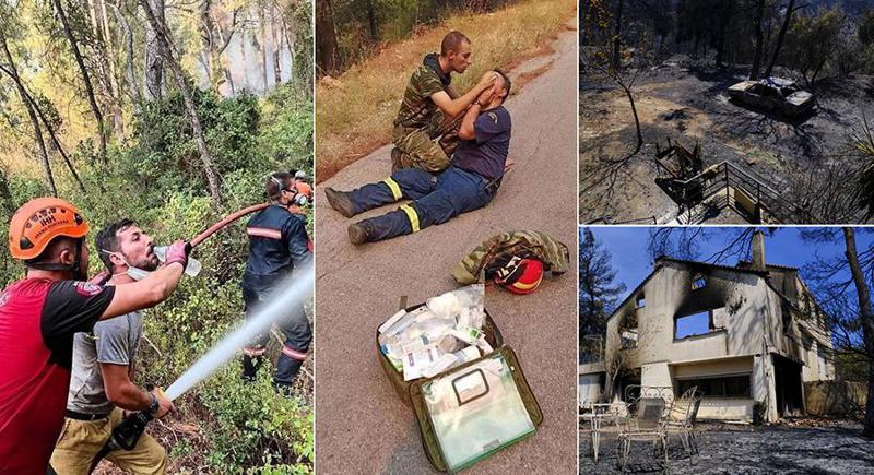 "დაქანცული მეხანძრეები დანაცრებულ ადგილებში სიცოცხლის ნიშან-წყალს ეძებენ... 13 წელია აქ ვცხოვრობ და ასეთი უბედურება არ მინახავს" - რას ყვება ადგილობრივი ქართველი საბერძნეთის ხანძარზე