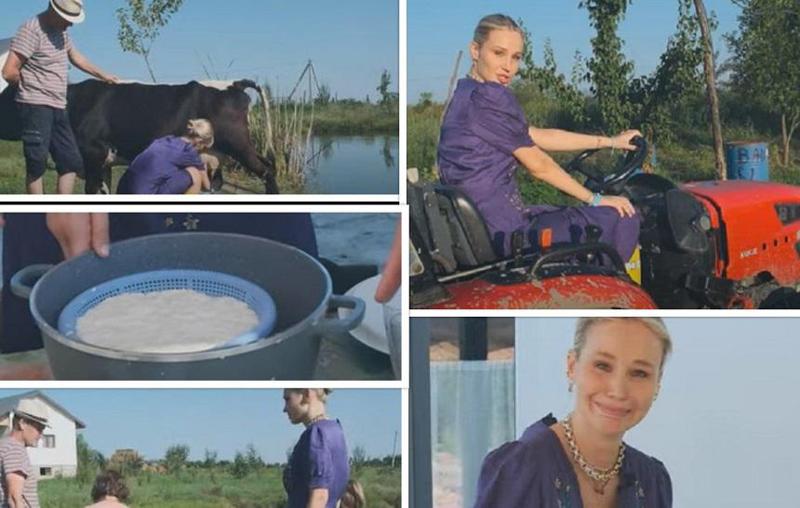 ანუკი არეშიძის ერთი დღე სოფელში - როგორ ატარებს დიზაინერი ტრაქტორს, წველის ძროხას და ამოჰყავს ყველი