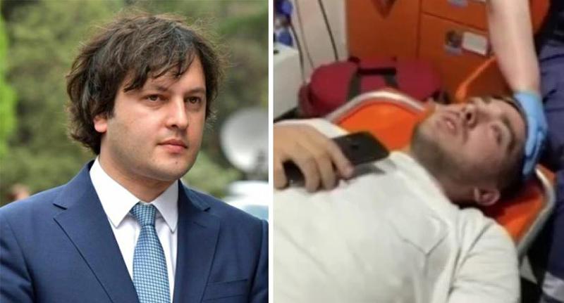 "არავის გადმოუგდია ოპერატორი, თვითონ გადმოვარდა - კადრები გვაქვს თუ როგორ დასეირნობს 2 მეტრიდან გადმოვარდნილი ადამიანი ქუჩაში" - კობახიძე