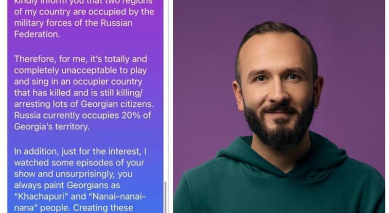 "ოდესმე უნდა დავუფიქსიროთ, რომ არ ვართ მათი კარის მსახურები... ამის საფუძველს ჩვენვე ვაძლევთ, ხაჭაპურებით და..." - რა უპასუხა მებო ნუცუბიძემ პროდიუსერს, რომელმაც ის რუსულ შოუში მიიწვია