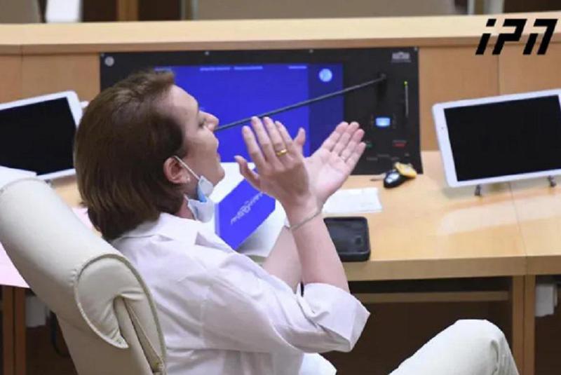 ნონა მამულაშვილი მის მიმართ "ქართული ოცნების" დეპუტატის გიორგი ხელაშვილის რეპლიკაზე პარლამენტის ეთიკის კომისიის რეაგირებას ითხოვს