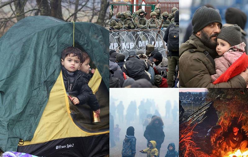 ათასობით ადამიანი ყინვაში და ცხოვრებისთვის გაუსაძლის პირობებში - რა ხდება პოლონეთ - ბელარუსის საზღვართან (ფოტოები)