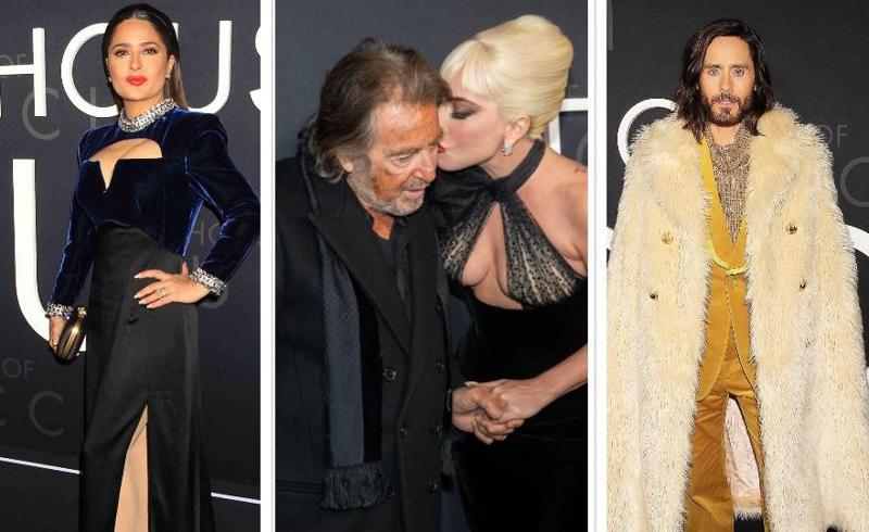 ვარსკვლავთცვენა და უჩვეულო სამოსი - ფოტოები House Of Gucci- ს პრემიერიდან