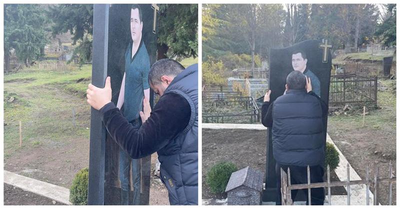 ზურაბ ზვიადაური გათავისუფლების შემდეგ ძმის საფლავზე წავიდა (ფოტოები)
