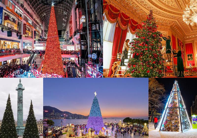 წყალზე მოტივტივე ნაძვის ხე,  ნარჩენებისგან შექმნილი საახალწლო ხე და... - როგორი ნაძვის ხეებით ხვდებიან მსოფლიოს სხვადასხვა ქალაქები ახალ წელს (ფოტოები)