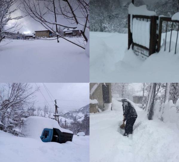 მაღალმთიან აჭარაში  თოვლის საფარი 1 მეტრს აჭარბებს - მოსახლეობა დახმარებას ითხოვს (ფოტოები)