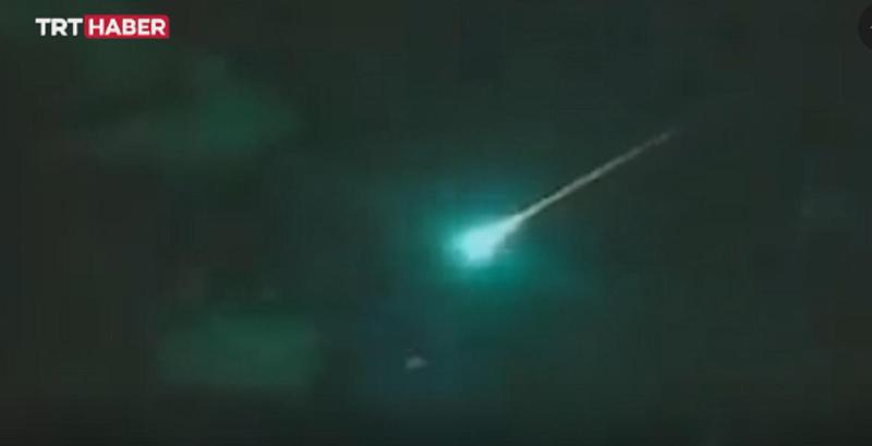 მწვანე, მანათობელი სხეული თურქეთის ცაში - კოსმოსური სააგენტო: "ეს მეტეორი იყო"