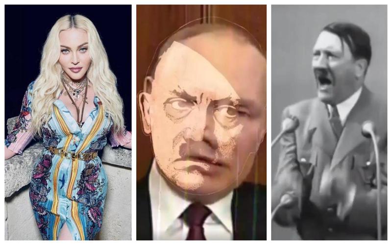 "ჩვენ მხარს გიჭერთ, პრეზიდენტო ზელენსკი!" - მადონამ ვიდეორგოლი ჩაწერა, სადაც პუტინი ჰიტლერსა და ლენინს შეადარა