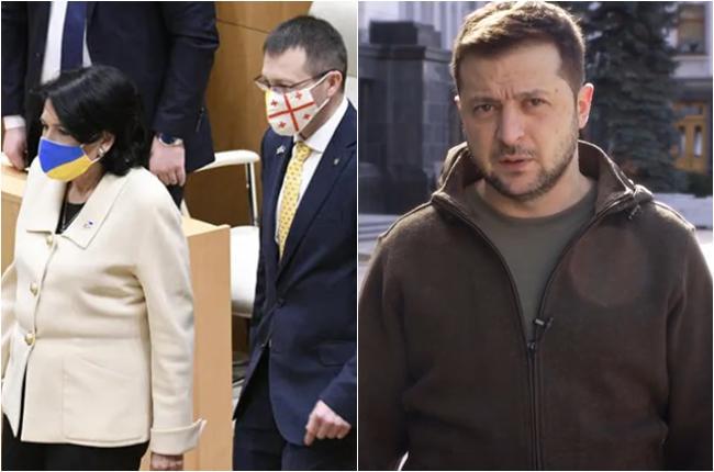სალომე ზურაბიშვილმა პარლამენტის ტრიბუნიდან ვოლოდიმირ ზელენსკის ელჩის დაბრუნება სთხოვა - "საქართველო იდგა და დგას უკრაინის და უკრაინელების გვერდით!"