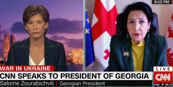 "არ არის მართალი, რომ არ შევუერთდით სანქციებს... სინამდვილეში, ჩვენ ვართ საერთაშორისო სანქციების მონაწილე" - სალომე ზურაბიშვილის ინტერვიუ  CNN-თან