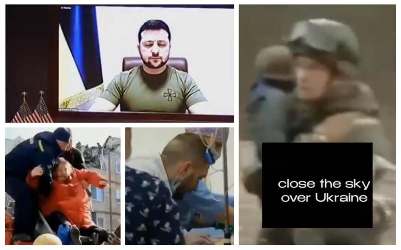 უმძიმესი კადრები, რომელიც ზელენსკიმ ამერიკელ კონგრესმენებს აჩვენა - ვიდეოს ბოლოში ჩნდება წარწერა: "დახურეთ ცა უკრაინის თავზე"