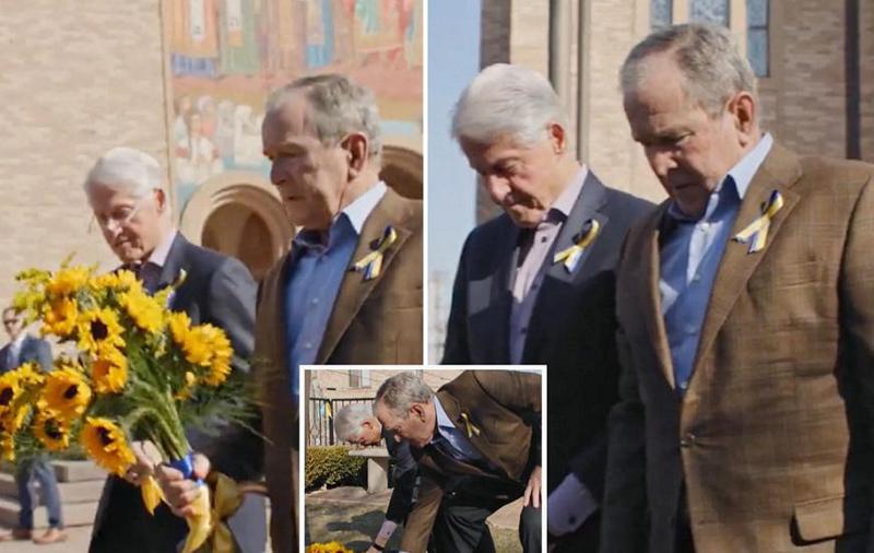 ჯორჯ ბუში და ბილ კლინტონი  ჩიკაგოში, უკრაინულ ეკლესიაში - აშშ-ის ექსპრეზიდენტებმა უკრაინელთა მიმართ სოლიდარობა გამოხატეს (ფოტოები)