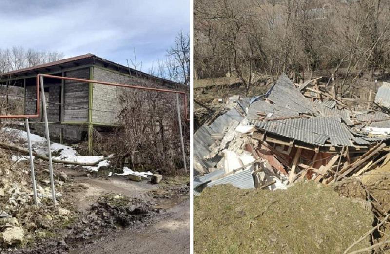 "მე არ მჭირდება არსად გადასახლება! მე მქონდა სახლი" - სოფელ ითხვისში მიწას ნაპრალები გაუჩნდა და სახლები ინგრევა (ფოტოები)