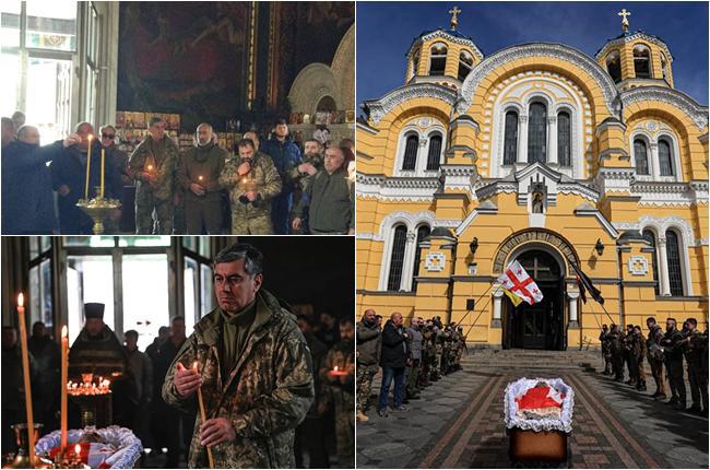 "გამოთხოვება დავით გობეჯიშვილთან" - როგორ გამოაცილეს ქართველი მებრძოლის ნეშტი უკრაინიდან (ფოტო, ვიდეო)