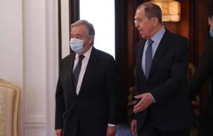 "ყველაფერი უნდა გავაკეთოთ უკრაინაში ომის დასასრულებლად" - ანტონიო გუტერეში სერგეი ლავროვთან შეხვედრის დაწყებისას