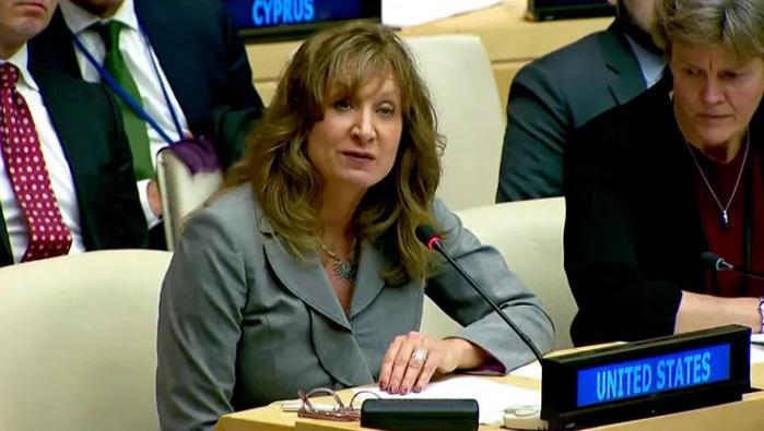 "აშშ-ს აქვს სანდო ცნობები შეკრული ხელებით მოკლული პირების, ქალებისა და გოგონების მიმართ სექსუალური ძალადობის შესახებ... თქვენ პასუხს აგებთ! - ბეთ ვან შააკის სიტყვა გაეროში