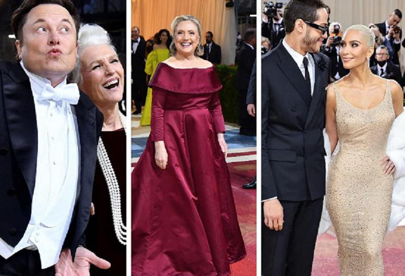 ჰილარი კლინტონი, ილონ მასკის უჩვეულო პოზირება კამერების წინ დედასთან ერთად, კიმ კარდაშიანი მერლინ მონროს სტილით - 2022 წლის Met Gala-ს მთავარი მოვლენები