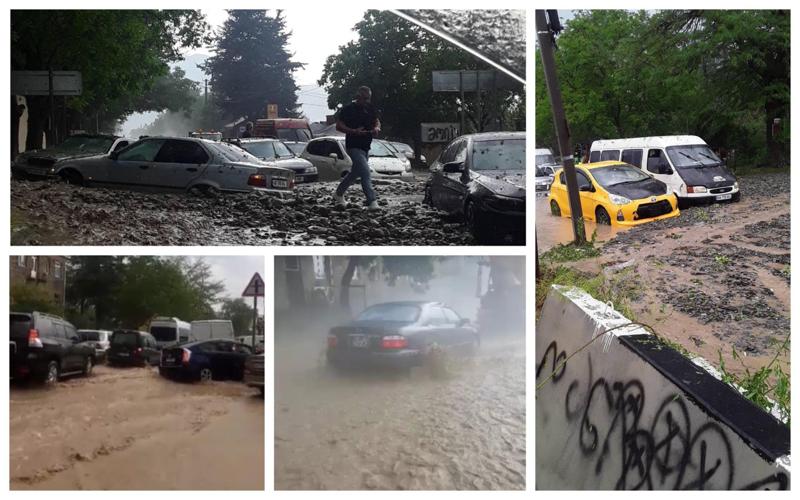 ძლიერი წვიმის შედეგად საგურამო დაიტბორა - რა ვითარებაა ადგილზე? (კადრები ადგილიდან)