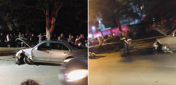 "ავტომობილი სკვერში შევარდა"  - თბილისში, მოსკოვის გამზირზე ავტოსაგზაო შემთხვევა მოხდა