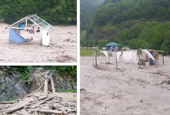 "სტიქია გვიტევს ყველა მიმართულებით... ღმერთმა დაგვიფარა, რომ არ გაგვიტანა მეწყერმა" - ადიდებული მდინარეები და გზებზე ჩამოწოლილი მეწყერი: უამინდობამ მთიულეთში პრობლემები შექმნა