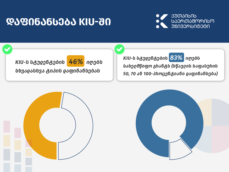 რა ტიპის დაფინანსება ელოდებათ სტუდენტებს ქუთაისის საერთაშორისო უნივერსიტეტში